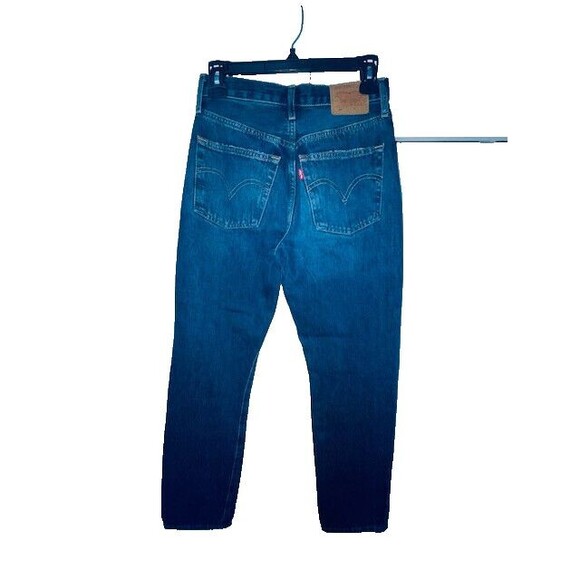 Levis 501 Jeans Womens 24x30 Fits 27x30 Blue Premium Button Fly Distressed Big E - Picture 2 of 16